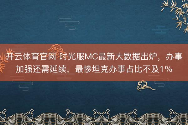 开云体育官网 时光服MC最新大数据出炉，办事加强还需延续，最惨坦克办事占比不及1%