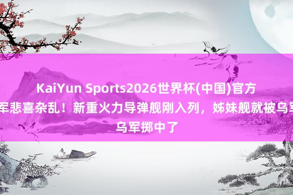 KaiYun Sports2026世界杯(中国)官方网站 俄军悲喜杂乱！新重火力导弹舰刚入列，姊妹舰就被乌军掷中了
