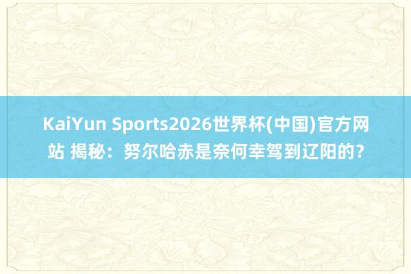 KaiYun Sports2026世界杯(中国)官方网站 揭秘：努尔哈赤是奈何幸驾到辽阳的？