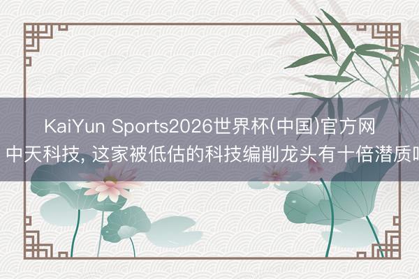 KaiYun Sports2026世界杯(中国)官方网站 中天科技， 这家被低估的科技编削龙头有十倍潜质吗?