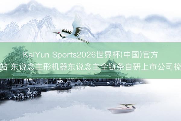 KaiYun Sports2026世界杯(中国)官方网站 东说念主形机器东说念主全链条自研上市公司梳理