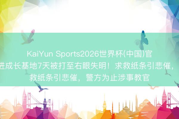 KaiYun Sports2026世界杯(中国)官方网站 13岁男生进成长基地7天被打至右眼失明！求救纸条引悲催，警方为止涉事教官