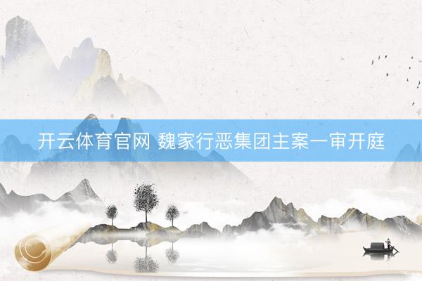 开云体育官网 魏家行恶集团主案一审开庭