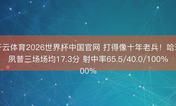 开云体育2026世界杯中国官网 打得像十年老兵！哈珀夙昔三场场均17.3分 射中率65.5/40.0/100%